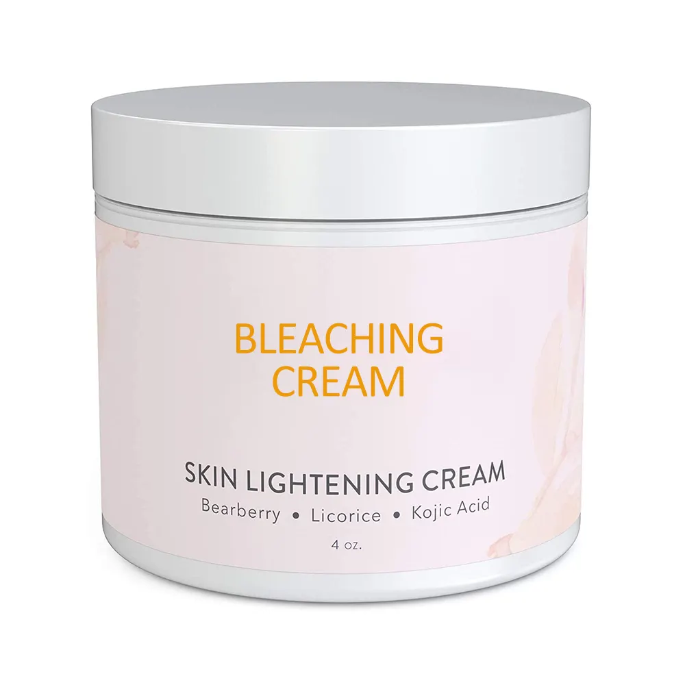 Private label best strong skin bleaching lightening cream foot full body glutathione kojic acid whitening cream for black skin