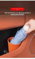 Support de parapluie de voiture en silicone inodore en gros, poubelle de voiture multifonctionnelle étanche, organisateur de rangement pour porte de voiture