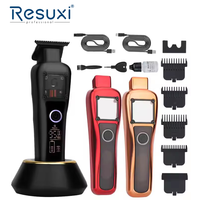 Mesin Pemotong Rambut Profesional Resuxi G27 NEW 9500RPM dengan Pisau 5Cr DLC, Motor Magnetik, Layar LCD, dan Pengisian Daya USB-C