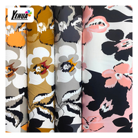Tissu de luxe en viscose de rayonne 100% imprimé, toucher doux, faible MOQ, motif floral pour femmes, Chine