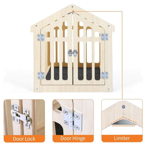 Casa de Madera de Lujo para Perros, Transpirable, con Cubierta Lavable, Cama Moderna de Madera Sólida para Mascotas, Decoración para el Hogar - Product Image 5
