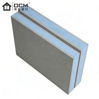 Panneau sandwich en fibres-ciment XPS/EPS à surface lisse OCM pour cloison intérieure avec isolation thermique haute densité