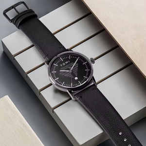 Montre à quartz TOMI Big LOGO tendance avec boîtier en alliage, bracelet en cuir, cadran en verre, aiguilles, <span class=keywords><strong>mouvement</strong></span> Hangzhou 40 mm - Product Image 3
