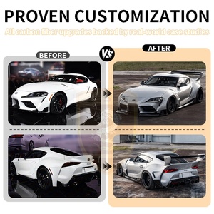 토요타 수프라 A90 프론트 립 사이드 스커트 리어 윙 펜더 플레어 바디킷 2019-2021 용 로켓 버니 와이드 바디 키트로 업그레이드 - Product Image 2