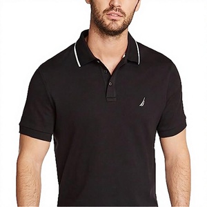 Camisa de Golf de Manga Corta para Hombre de Alta Calidad, Diseño Personalizado, Solapa Bordada, Venta al por Mayor, Antiarrugas, Casual, Deportiva, 100% - Product Image 3