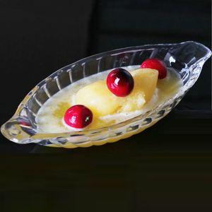 Al por mayor de vidrio grueso Banana Boat plato de postre plato de ensalada - Product Image 3