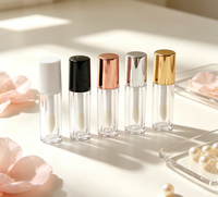 Tubes de brillant à lèvres portables de poche vides 1,2 ml, flacons d'échantillons d'huile à lèvres transparents avec applicateur et bouchon intérieur