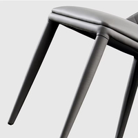 Chaises de salle à manger de luxe léger, tabourets haut de gamme pour la maison, chaises de restaurant avec dossier, style crème, couleur blanche, en cuir, chaises de salle à manger pour îlot