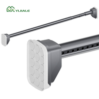YIJIALE Tringle à rideaux robuste en acier au carbone de 32 mm, 100 % contrôlée qualité, 39,4-173,2 pouces, à tension rapide en un clic, pour pergola