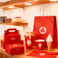 Boîtes d'emballage pour beignets personnalisées en gros avec logo, qualité alimentaire, pour pâtisserie, desserts, à emporter, biscuits, gâteaux, boîtes en papier