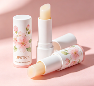 Eco Friendly 100% Biodegradable Recyclable Custom Cylinder Lip Balm Tube with Gold <b>Foil</b> Kraft Paper Packaging and Magnet - Product Image 3