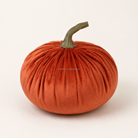 Décorations de citrouille 3D faites à la main en velours doux, personnalisées et très vendues, pour la décoration de table de Thanksgiving, de la récolte, de l'automne et d'Halloween à la maison