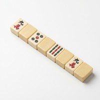 Ensemble de Mahjong de Luxe en Acrylique Robuste, Jeu de Société Classique Traditionnel Chinois avec Tuiles en Ivoire, Emballage Antique, Jeu de Casino