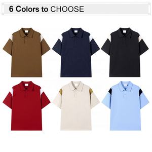 Polo de Manga Corta de Algodón Casual de Alta Calidad para Hombre y Mujer, en Colores Contrastantes Premium - Product Image 2