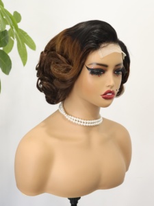 วิกผมบ๊อบสั้นแบบบราซิลเลียนบอดี้เวฟ ผมแท้ 13x4  วิกผมแท้แบบมีเชือกผูกโปร่งใส 4x4  วิกผมแบบปิดหน้าผากพร้อมเชือกผูก 4x4  วิกผมแบบถอนขนด้านหน้าเรียบร้อยแล้ว - Product Image 3