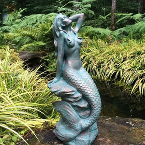 Art de jardin Décoration intérieure Artisanat en métal Femme <span class=keywords><strong>nue</strong></span> sexy Statue de sirène grandeur nature - Product Image 2