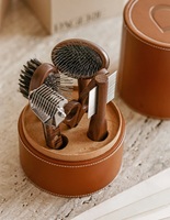 Trousse de toilettage pour animaux de compagnie en cuir personnalisée, étui de luxe pour brosses de beauté, boîte de rangement pour peignes à ongles pour chats et chiens