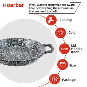 Casserole en céramique personnalisée <span class=keywords><strong>Scola</strong></span> JB-A2218A 2024, 18 cm, classique, biseautée, peu profonde, points blancs foncés, résistante aux hautes températures, en verre - Product Image 4