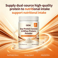 Protéine de lactosérum de soja isolée en poudre 400g, 27 portions, 12,3g de protéines par portion, complément alimentaire naturel sans gluten pour adultes OEM