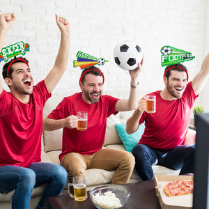 Diadema colorida de tela no tejida y plástico para aficionados al fútbol, ideal para la fiesta del Día de los Inocentes, venta al por mayor - Product Image 3