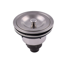 مصفاة حوض مطبخ حديثة من الفولاذ المقاوم للصدأ مقاس 3-1/2 بوصة مع سلة نفايات عميقة قابلة للإزالة وغطاء محكم - Product Image 1