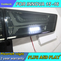 Feu arrière à LED pour TOYOTA Innova 2015 2016, ensemble de phare de couleur avec boîtier noir