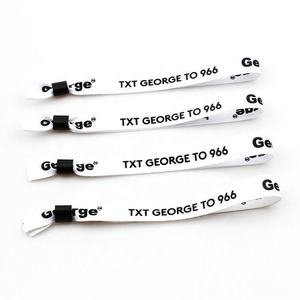 Venta al por mayor de pulseras de tela impresas de una sola vez con hebilla de plástico de lujo encanto cinta para actividades de eventos moda y deportes - Product Image 4