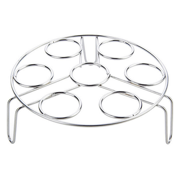C227 полка для отпаривателя яиц из нержавеющей стали, домашний кухонный прибор для готовки, 7 отверстий, круглая небольшая полка для яиц, треугольная полка для отпаривания