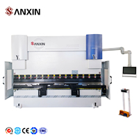 SANXIN PSB CNC Prensa Plegadora Electrohidráulica con Servomotor, Medidor Trasero, Almacenamiento Automático de Programas de Plegado, Herramienta para Procesamiento de Chapa Metálica