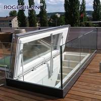 Fenêtre de toit électrique double vitrage Rogenilan pour balcon, en aluminium, avec vitrage Low-E, pour extérieur