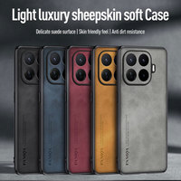 Funda de Lujo Retro con Aspecto de Piel de Oveja y PU para Xiaomi 17T Pro 15T 17 Pro Max 14T, Carcasa Trasera Mate Antigolpes