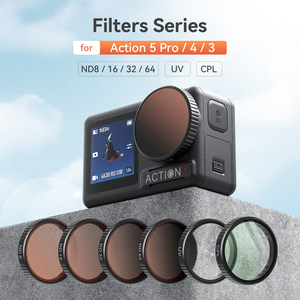 AMagisn Jeu de filtres en verre optique Filtre CPL à densité neutre ND pour <span class=keywords><strong>DJI</strong></span> Osmo Action5Pro/4/3 <span class=keywords><strong>Accessoires</strong></span> pour appareils photo de sport - Product Image 2