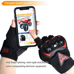 <span class=keywords><strong>Gants</strong></span> de moto demi-doigts Motocentric avec <span class=keywords><strong>coque</strong></span> rigide de protection pour le cyclisme et la moto – Équipement d'été pour la conduite à moto - Product Image 3