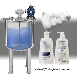 Lotion cosmétique crème shampooing savon liquide émulsifiant homogénéisateur réservoir de mélange avec agitateur