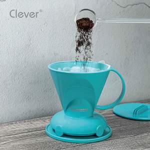 Cafetera de Goteo Manual Inteligente con Filtro, Color Azul Cremoso, Forma Trapezoidal, 270 ml, Directo de Fábrica, para Distribuidores Minoristas - Product Image 2