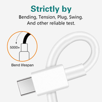 Câble de données USB Type C 2m 6FT 2.0 Adaptateur USB C 5V/2A Câble de charge USB Câble Tipo C