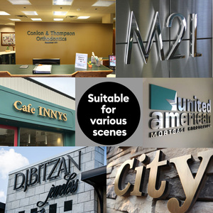 CARREY personalizzato 3d muro metallo lettera 3d Logo Farm <span class=keywords><strong>caffè</strong></span> numero segnaletica 3d pubblicità esterna in metallo spazzolato segno - Product Image 4