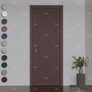 Coctelera francesa de <span class=keywords><strong>2</strong></span> paneles puertas interiores Casa de residencia puerta interior de madera prehung puertas internas negras insonorizadas - Product Image 4