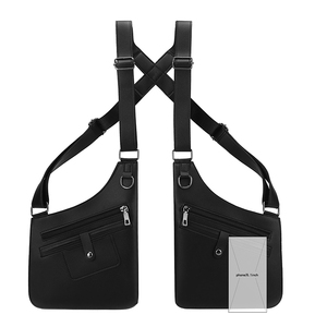 Best-selling Vintage PU Unisex Vest <strong>Bag</strong> Outdoor Travel <strong>Waterproof</strong> Messenger <strong>Bag</strong> with Phone Theft Prevention Leather <strong>Bag</strong> - Product Image 2