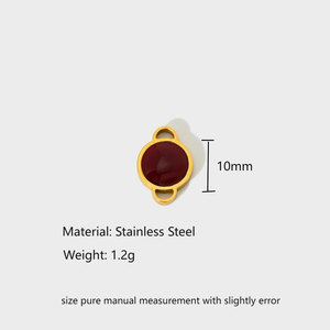 Dijes Personalizados a Prueba de Agua al por Mayor, Chapados en Oro de 14k y 18k, Dijes de Acero Inoxidable 316L para la Elaboración de Joyería - Product Image 4