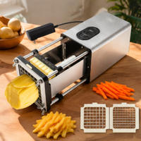 Coupe-frites électrique multifonctionnel en acier inoxydable, robuste, réglable et automatique, pour légumes, usage domestique