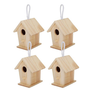 Nichoir en bois transparent pour extérieur, pour passeroïdes, oiseaux bleus et colibris, avec fixation murale ou suspendu - Product Image 3