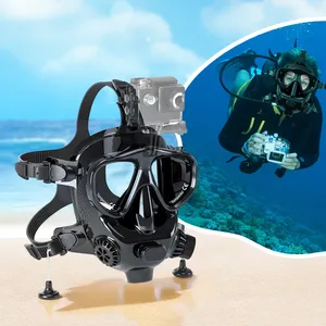 Mặt nạ lặn đầy đủ với máy ảnh gắn kết, Mặt nạ ống thở đầy đủ cho người lớn tương thích với bể lặn trên 1L - Product Image 6
