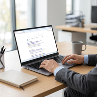 Nouveau 2026 pour ordinateur portable CoreBook, processeur Intel AI CPU Ultra 5 226V Octa Core, écran 14 pouces, caméra, design ultra fin et premium pour les entreprises