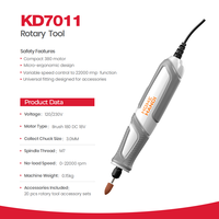 Outil rotatif miniature filaire KINGVOSPRO 18V DC pour la découpe, la gravure et le polissage électriques