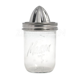 Thép Chất lượng cao của nhãn hiệu máy ép trái cây với Glass <span class=keywords><strong>Mason</strong></span> chum dễ dàng sử dụng tay ép cho thực phẩm tươi sống cho nhà bếp sử dụng trên bán với nắp - Product Image 1