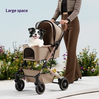 Poussette de voyage pliable légère et portable pour animaux de compagnie, idéale pour les chats et les chiens de petite et moyenne taille, best-seller