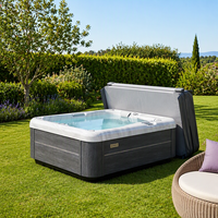 VIRLUX V1015 Spa extérieur carré autoportant en acrylique pour 3 personnes avec 25 jets d'hydrothérapie et chromothérapie LED