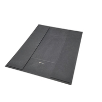 Grande boîte-cadeau pliante magnétique noire avec revêtement UV Flip pour chaussettes en papier d'art