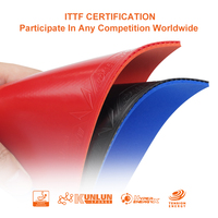 Goma LOKI Más Popular RXTON 7 Aprobada por la ITTF para Raqueta de Tenis de Mesa Profesional en Rojo y Negro
